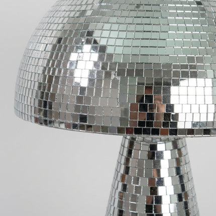 Lampa stołowa retro w kształcie grzyba z lustrzaną mozaiką szklaną, idealna jako dekor 3