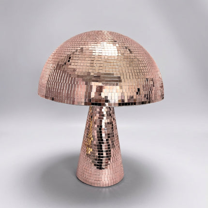 Lampa stołowa retro w kształcie grzyba z lustrzaną mozaiką szklaną, idealna jako dekor 5