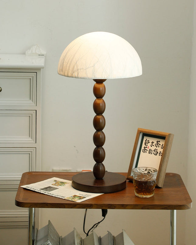 Lampa Stołowa Satori z Papierowym Kloszem – Elegancka Lampy Stołowe do Salonu, Naturalne Materiały, Delikatne Światło, 30 cm 0