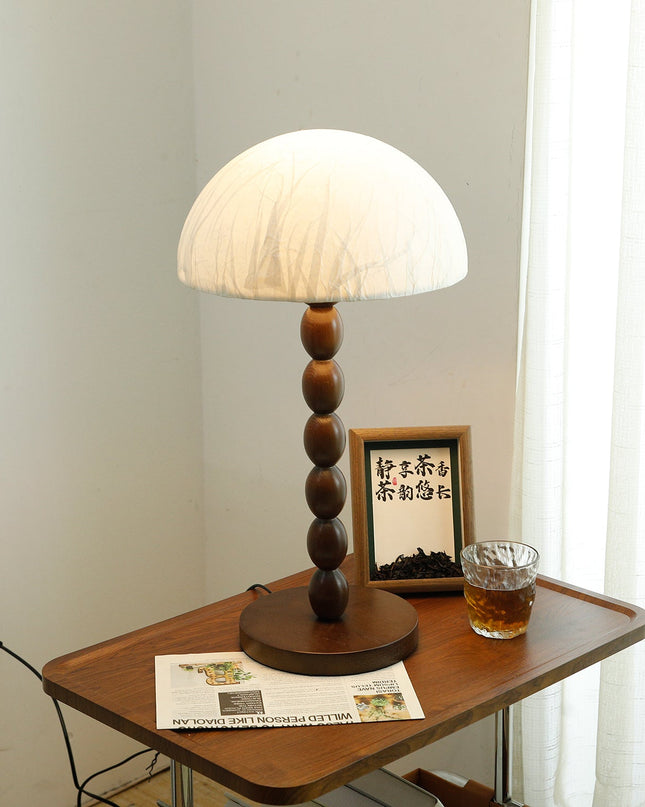Lampa Stołowa Satori z Papierowym Kloszem – Elegancka Lampy Stołowe do Salonu, Naturalne Materiały, Delikatne Światło, 30 cm 1