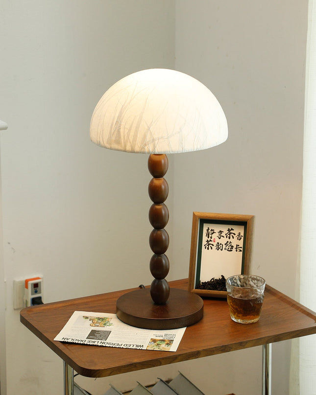 Lampa Stołowa Satori z Papierowym Kloszem – Elegancka Lampy Stołowe do Salonu, Naturalne Materiały, Delikatne Światło, 30 cm 2