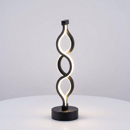 Lampa stołowa spiralna LED o rzeźbiarskim designie, kompaktowa i energooszczędna, ideal 1