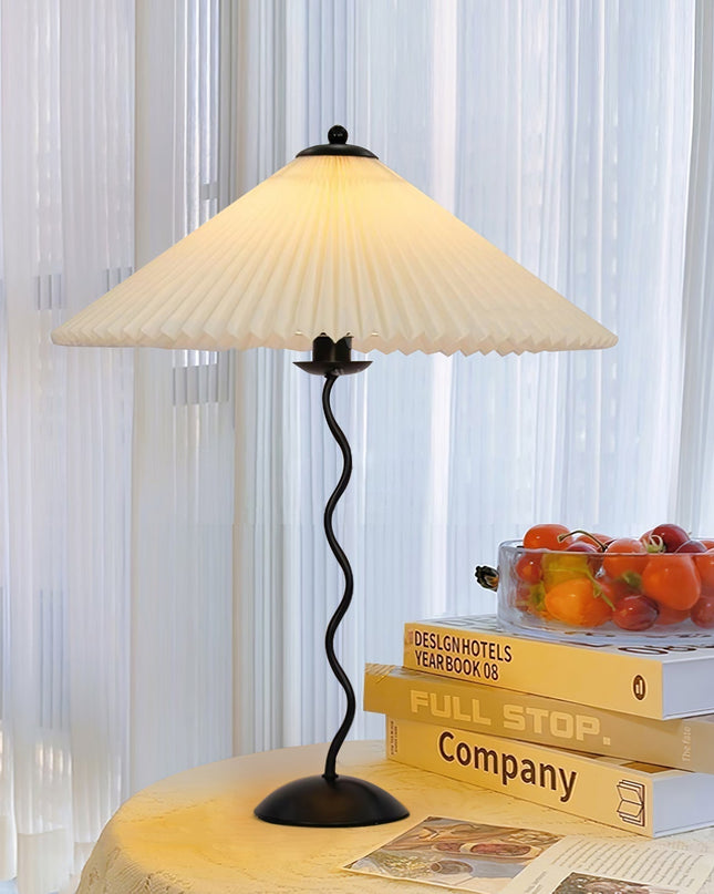 Lampa Stołowa Squiggle z Metalowym Wykończeniem – Nowoczesna Lampka do Salonów i Kreatywnych Wnętrz 0