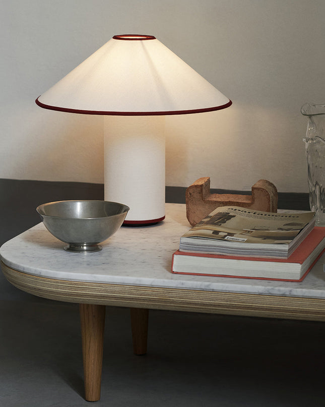 Lampa Stołowa Szklana Colette z Metalowym Wykończeniem – Elegancka Lampa Stołowa do Salonu w Cieplej Barwie 0