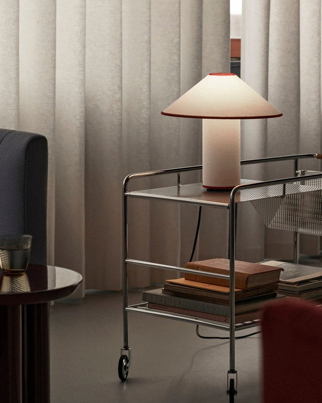 Lampa Stołowa Szklana Colette z Metalowym Wykończeniem – Elegancka Lampa Stołowa do Salonu w Cieplej Barwie 6