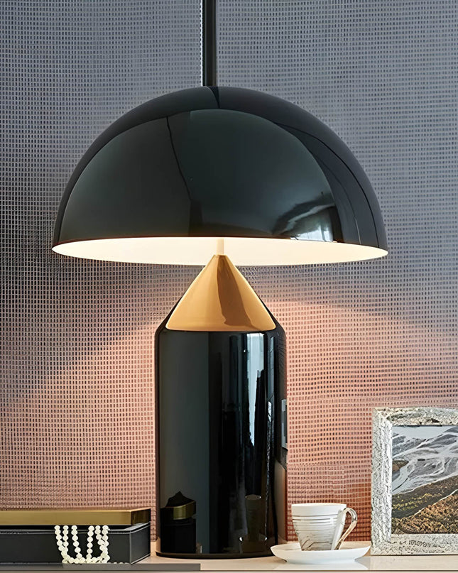 Lampa Stołowa Szklana ESTILO z Metalowym Wykończeniem – Nowoczesna Lampy Stołowe do Salonu z Vintage Elegancją 1