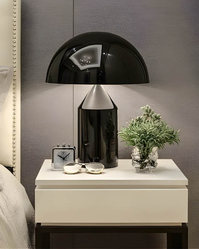 Lampa Stołowa Szklana ESTILO z Metalowym Wykończeniem – Nowoczesna Lampy Stołowe do Salonu z Vintage Elegancją 3