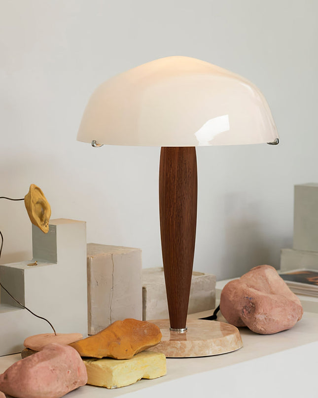 Lampa Stołowa Szklana Herman z Marmuru – Elegancka Lampka do Salonów i Biur, Inspirujące Oświetlenie 6