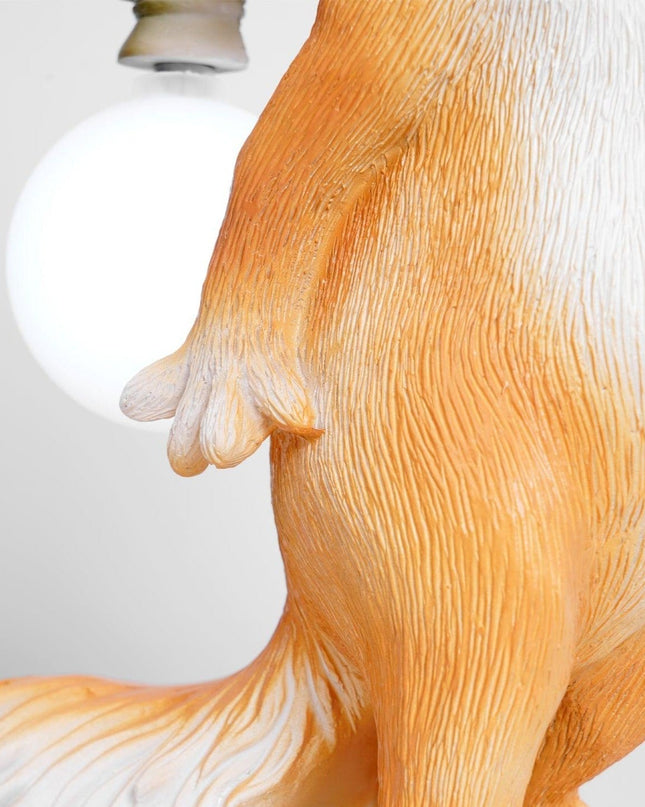 Lampa Stołowa Szklana Wiewiórka – Designerska Lampka do Salonu i Sypialni z Oświetleniem LED, 25 cm 6