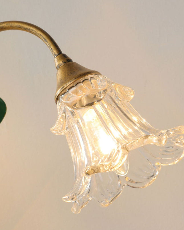 Lampa Stołowa Szklana w Kształcie Kwiatka – Vintage Design z Ciepłym Światłem do Salonów i Sypialni 7