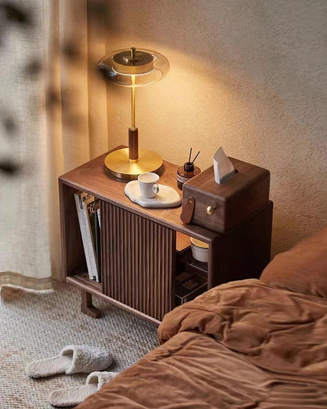 Lampa Stołowa Szklana z Metalowym Kloszem – Nowoczesna Lampa LED do Salonów i Wnętrz 4