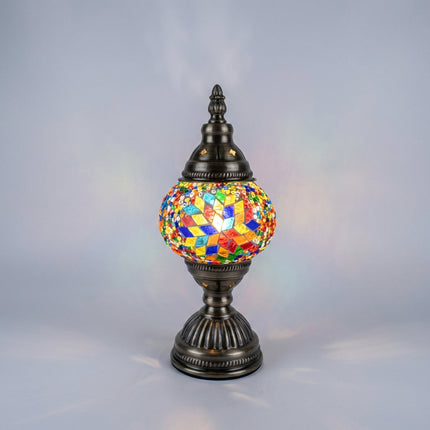 Lampa stołowa szklana z mozaikowym kloszem, ręcznie wykonana dekoracja do salonów i wnętrz 2