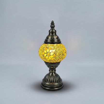 Lampa stołowa szklana z mozaikowym kloszem, ręcznie wykonana dekoracja do salonów i wnętrz 7