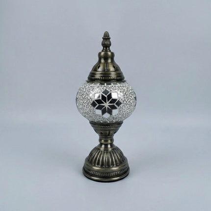 Lampa stołowa szklana z mozaikowym kloszem, ręcznie wykonana dekoracja do salonów i wnętrz 8