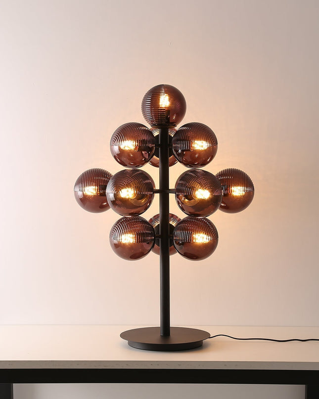 Lampa Stołowa Winogronowa z Żelaza i Szkła – Elegancka Lampy Stołowe do Salonu, 50cm, LED, Nowoczesny Design 5