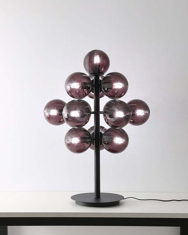 Lampa Stołowa Winogronowa z Żelaza i Szkła – Elegancka Lampy Stołowe do Salonu, 50cm, LED, Nowoczesny Design 6