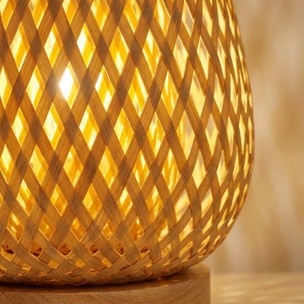 Lampa stołowa z bambusa z zasilaniem USB, ekologiczne i energooszczędne oświetlenie idealne do 2