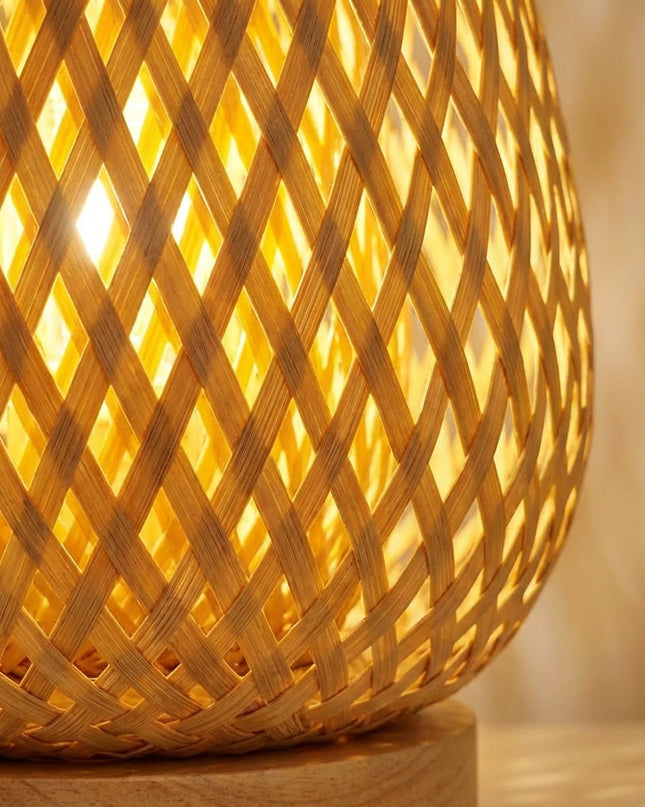 Lampa stołowa z bambusa z zasilaniem USB, ekologiczne i energooszczędne oświetlenie idealne do 2