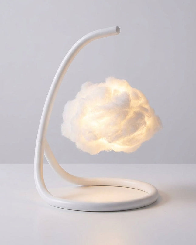 Lampa stołowa z ciepłym światłem w kształcie chmurki, idealna do salonów i biur, z un 0