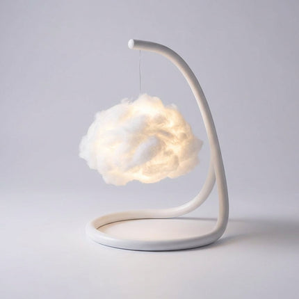Lampa stołowa z ciepłym światłem w kształcie chmurki, idealna do salonów i biur, z un 2
