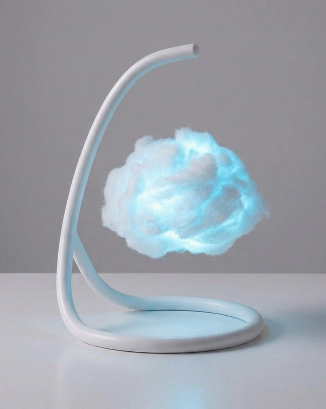 Lampa stołowa z ciepłym światłem w kształcie chmurki, idealna do salonów i biur, z un 7