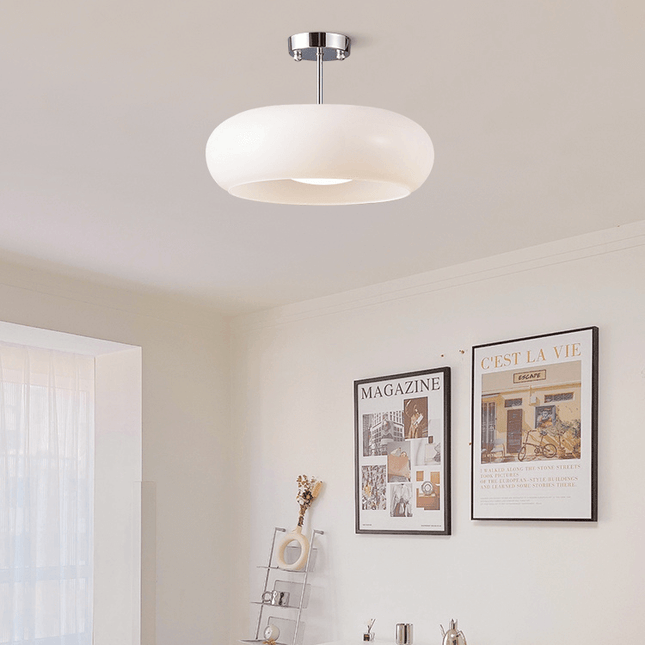 Lampa Sufitowa 11 Cal z Pomarańczową Kopułą – Vintage Styl do Salonu i Wnętrz, Wysokiej Jakości Miedź i Szkło 5