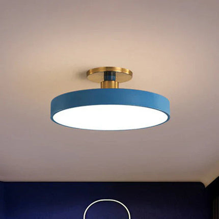 Lampa Sufitowa LED Okrągła w Stylu Skandynawskim, Minimalistyczny Plafon Akrylowy do Sypialni, 30/50/60 cm 2
