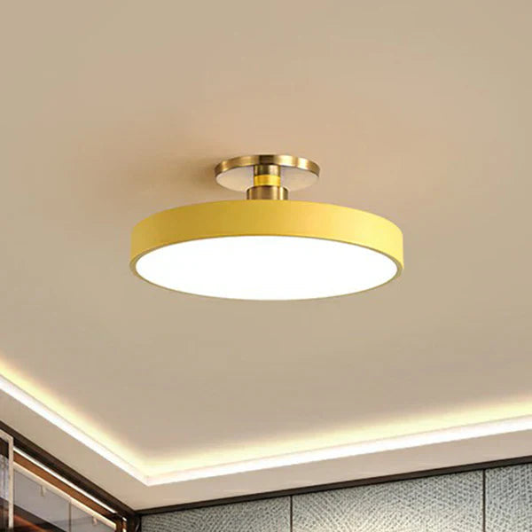 Lampa Sufitowa LED Okrągła w Stylu Skandynawskim, Minimalistyczny Plafon Akrylowy do Sypialni, 30/50/60 cm 3