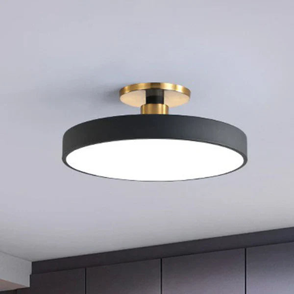 Lampa Sufitowa LED Okrągła w Stylu Skandynawskim, Minimalistyczny Plafon Akrylowy do Sypialni, 30/50/60 cm 6