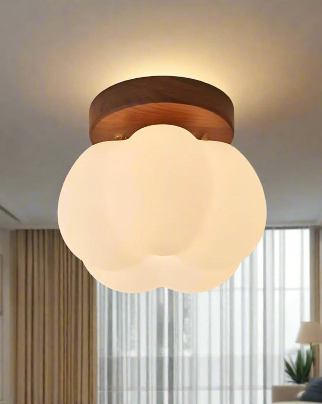 Lampa Sufitowa LED w Kształcie Dyni – Unikalne Oświetlenie do Kuchni i Pokoi Dziecięcych, Ciepłe Światło, 16 cm 0