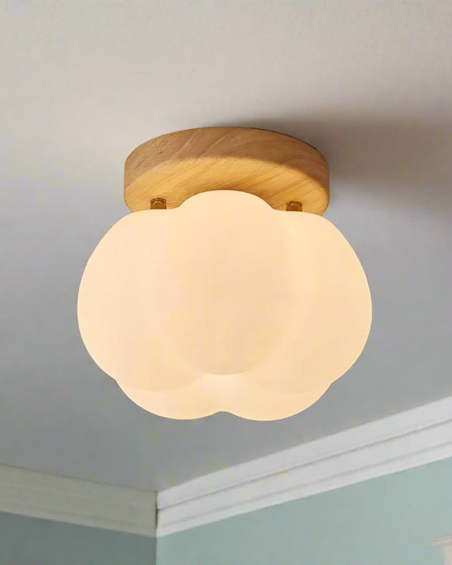 Lampa Sufitowa LED w Kształcie Dyni – Unikalne Oświetlenie do Kuchni i Pokoi Dziecięcych, Ciepłe Światło, 16 cm 2