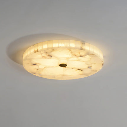 Lampa sufitowa LED z alabastrowym kloszem, nowoczesny design, wpuszczany montaż, dostępna w 0