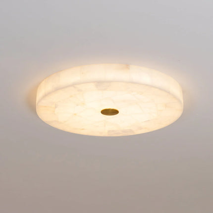 Lampa sufitowa LED z alabastrowym kloszem, nowoczesny design, wpuszczany montaż, dostępna w 5