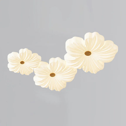 Lampa sufitowa LED z funkcją ściemniania, kremowe klosze kwiatowe, nowoczesny design idealny 9