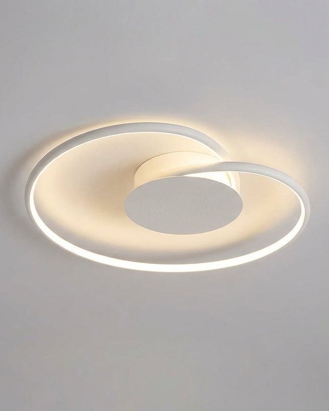 Lampa sufitowa LED o metalowej konstrukcji w minimalistycznym designie, 60 cm, emitująca ciepłe światło 0