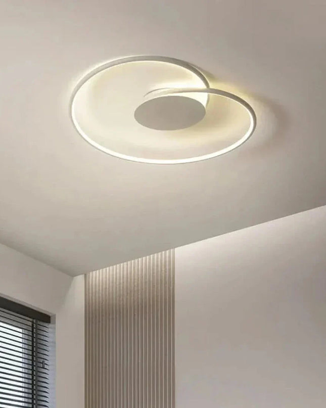Lampa sufitowa LED o metalowej konstrukcji w minimalistycznym designie, 60 cm, emitująca ciepłe światło 5