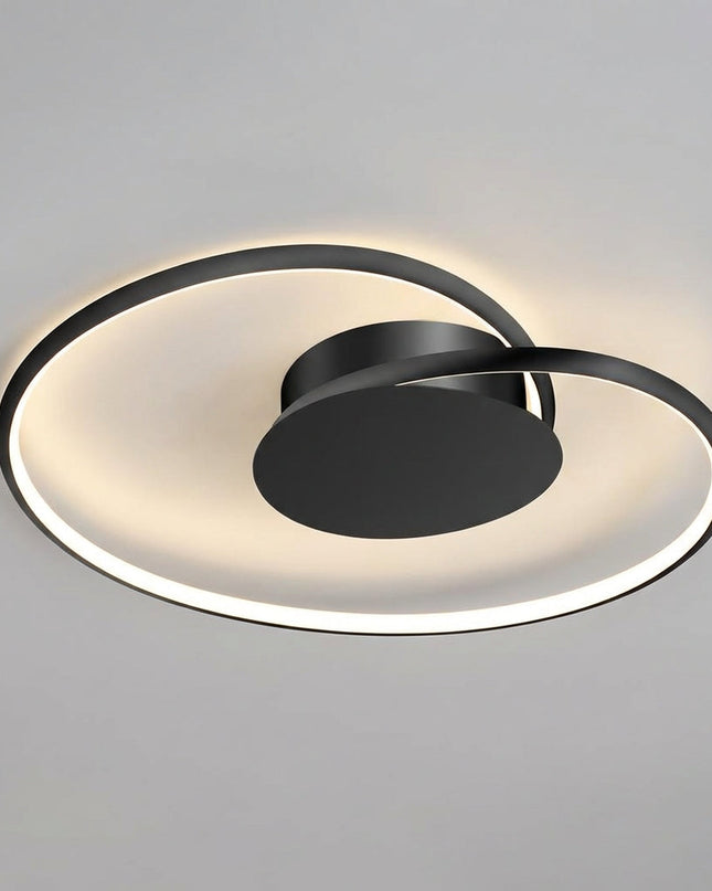 Lampa sufitowa LED o metalowej konstrukcji w minimalistycznym designie, 60 cm, emitująca ciepłe światło 7
