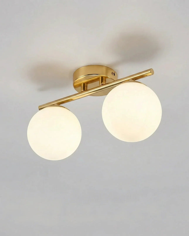 Lampa sufitowa LED z szklaną kulą, nowoczesny minimalistyczny design idealny do salonów i sypialni 0