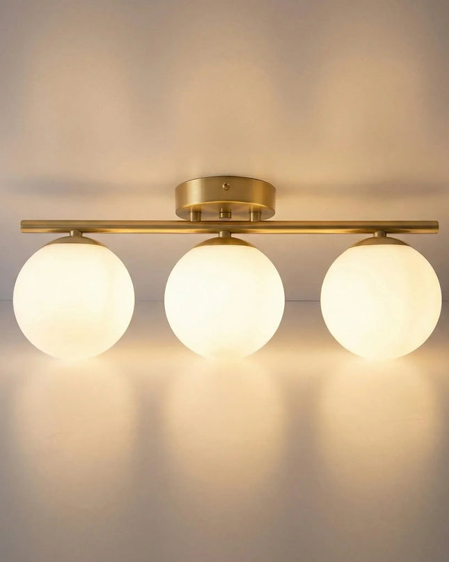 Lampa sufitowa LED z szklaną kulą, nowoczesny minimalistyczny design idealny do salonów i sypialni 2