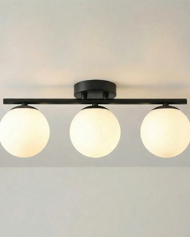 Lampa sufitowa LED z szklaną kulą, nowoczesny minimalistyczny design idealny do salonów i sypialni 5