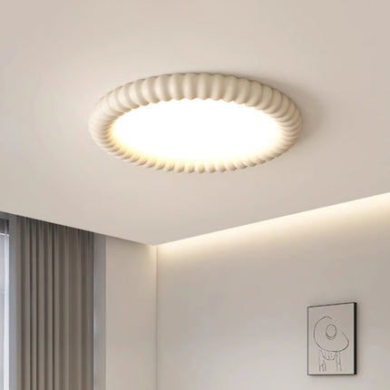Lampa Sufitowa Ripple Halo LED Okrągła 50 cm do Salonu i Sypialni z Efektem Fali, Metalowa, Wbudowane Dioda 3000K-6000K 1