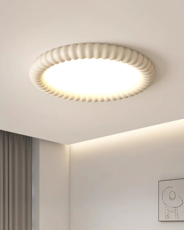 Lampa Sufitowa Ripple Halo LED Okrągła 50 cm do Salonu i Sypialni z Efektem Fali, Metalowa, Wbudowane Dioda 3000K-6000K 1