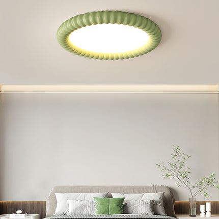 Lampa Sufitowa Ripple Halo LED Okrągła 50 cm do Salonu i Sypialni z Efektem Fali, Metalowa, Wbudowane Dioda 3000K-6000K 3