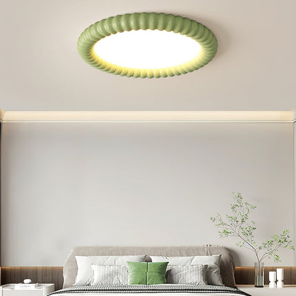 Lampa Sufitowa Ripple Halo LED Okrągła 50 cm do Salonu i Sypialni z Efektem Fali, Metalowa, Wbudowane Dioda 3000K-6000K 5