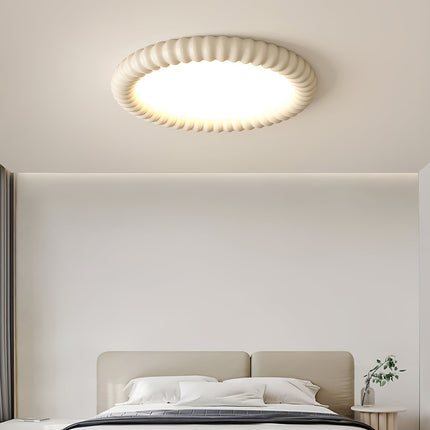 Lampa Sufitowa Ripple Halo LED Okrągła 50 cm do Salonu i Sypialni z Efektem Fali, Metalowa, Wbudowane Dioda 3000K-6000K 7
