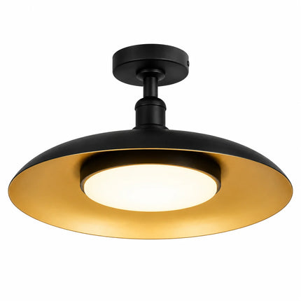 Lampa sufitowa zewnętrzna z półpłaskim montażem, wykonana ze stali karbonizowanej, ideal 4