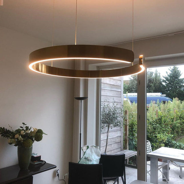Lampa Wisząca Aurum Circle z Oświetleniem LED – Nowoczesny Design i Eleganckie Wykończenie 2