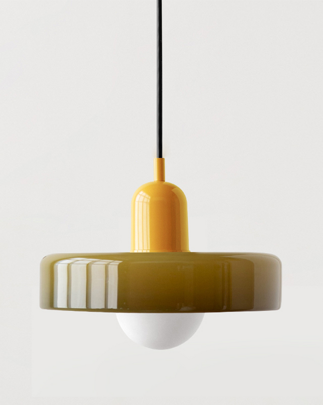 Lampa Wisząca Bauhaus z Kolorowego Szkła – Nowoczesna Lampa do Salonu i Żyrandol z Regulowaną Długością 22