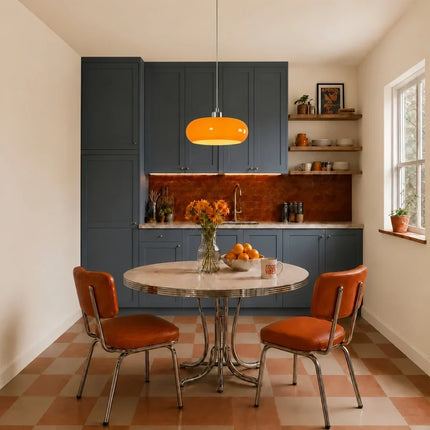 Lampa wisząca Bauhaus z przezroczystym kloszem, idealna do nowoczesnego salonu i jadalni, 7