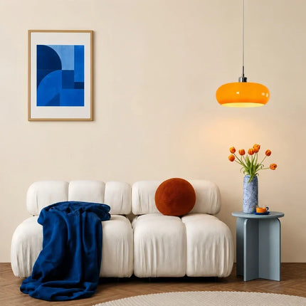 Lampa wisząca Bauhaus z przezroczystym kloszem, idealna do nowoczesnego salonu i jadalni, 8